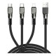 Joyroom S-1335K4 3-in-1 Data Cable with Lightning, Type-C, Micro USB, 1.3M